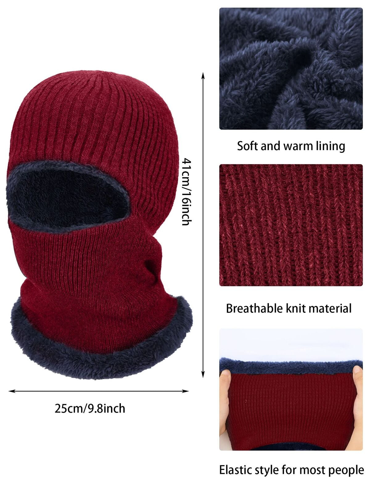 2 Polar Pasamontaã±As De Punto Capucha Para El Frio Para Hombre Invierno Termica