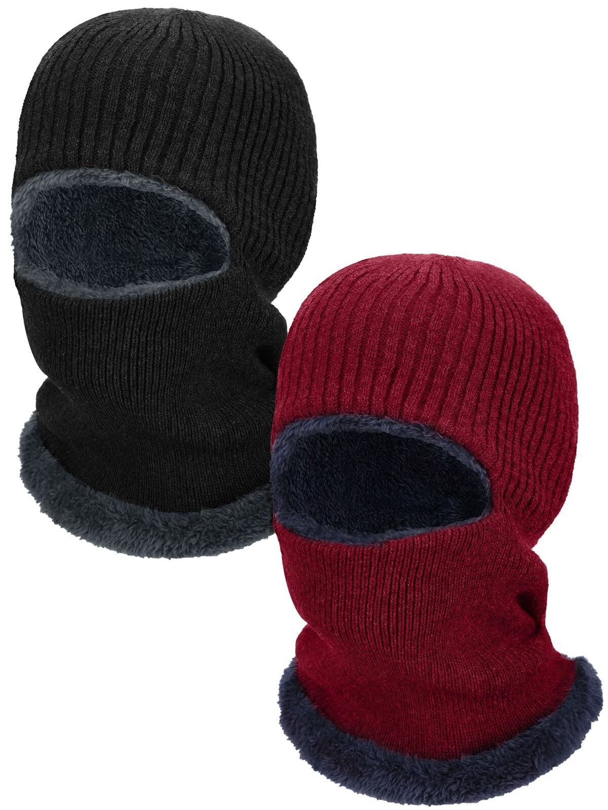 2 Polar Pasamontaã±As De Punto Capucha Para El Frio Para Hombre Invierno Termica
