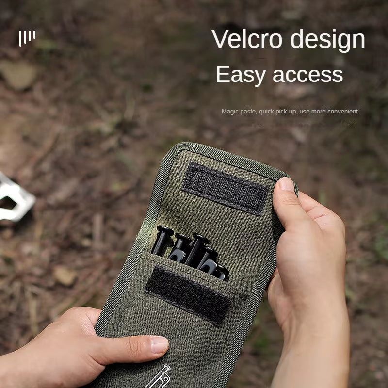 Outdoor Ground Nail Bag Camping Kit Multifunctional Bag Oxford Cloth Camping Nail Bag Camping Accessories